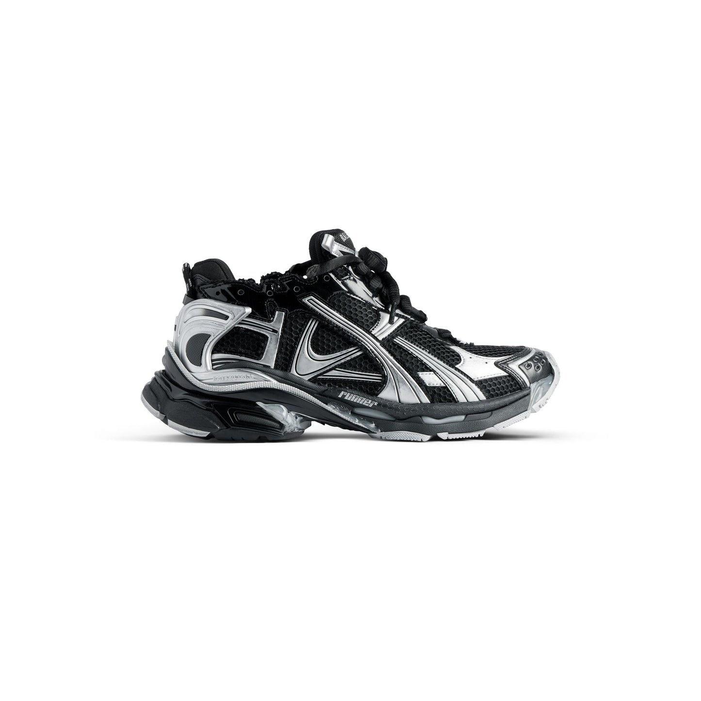 Balenciaga Runner Sneaker in Black/silver