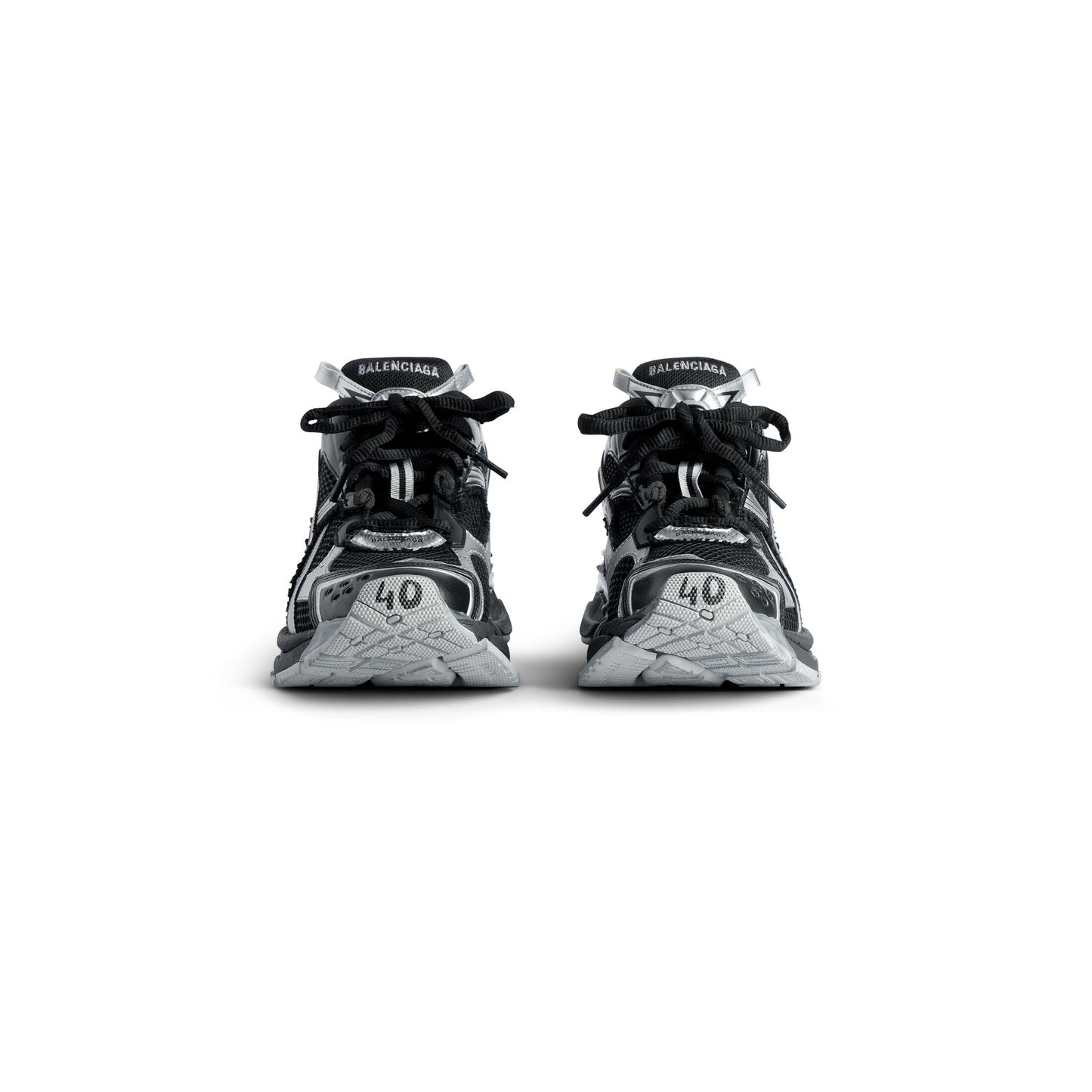 Balenciaga Runner Sneaker in Black/silver