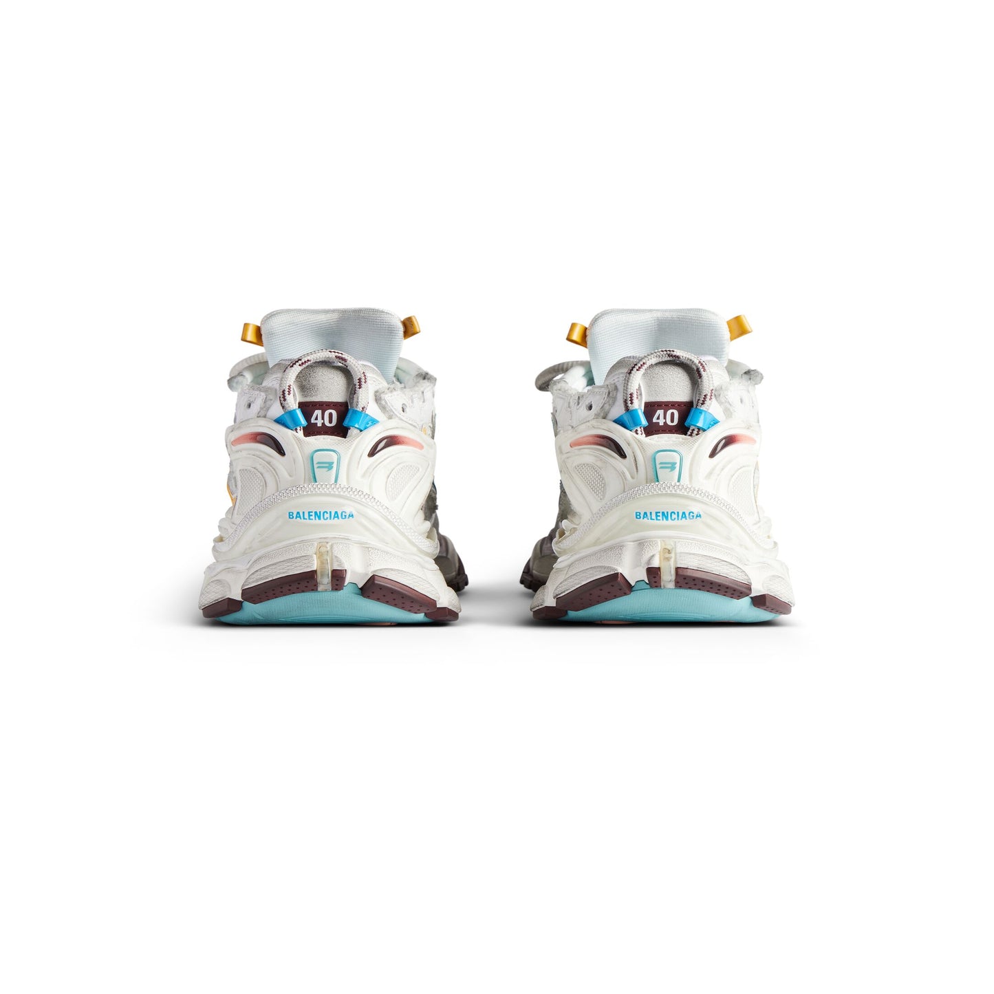 Balenciaga Runner Sneaker in White/yellow/pink/blue