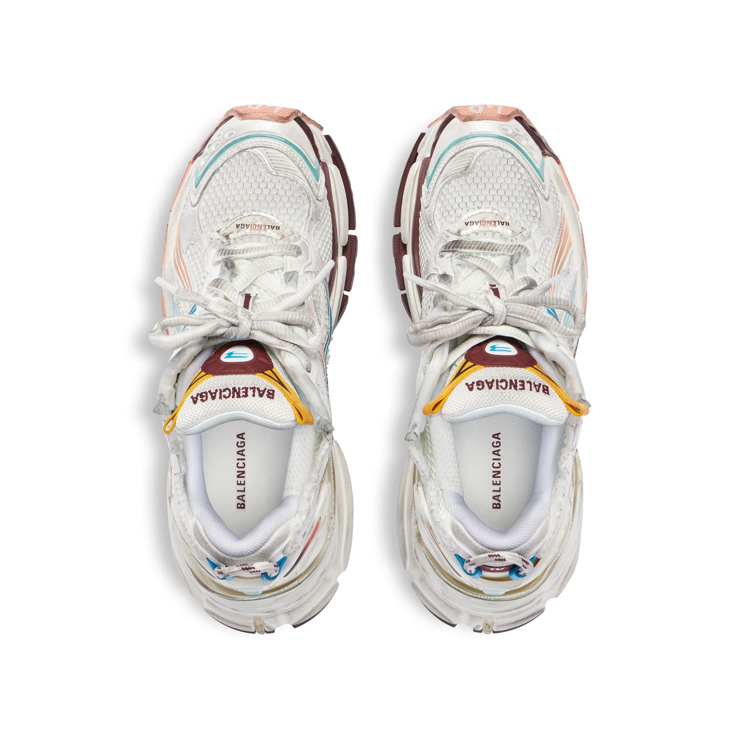 Balenciaga Runner Sneaker in White/yellow/pink/blue